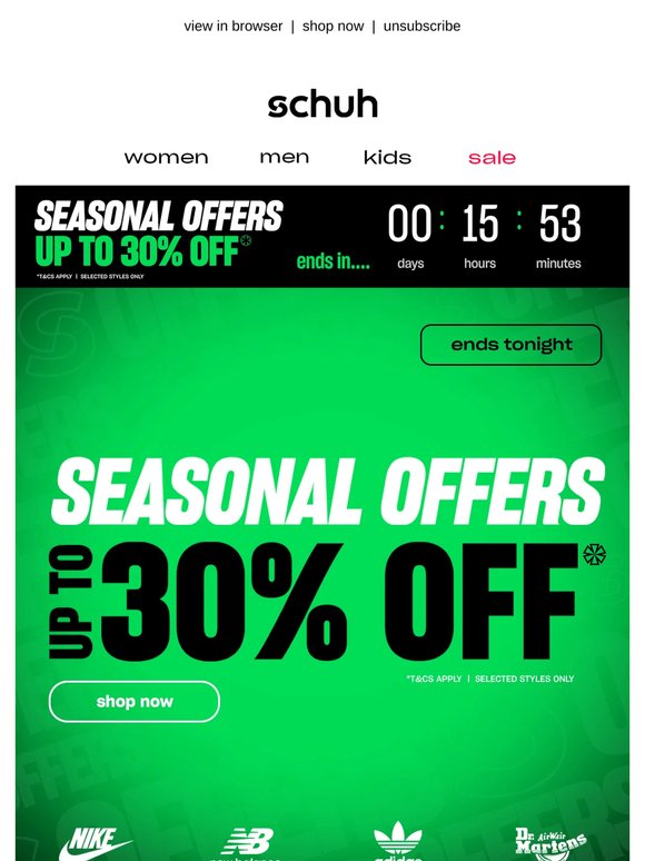 Grab Up To 30% OFF* Before Midnight!