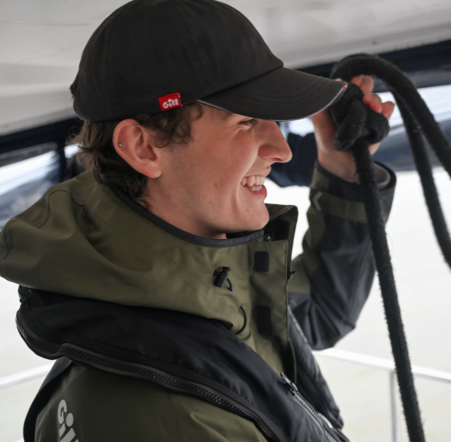 Man wearing a Olive Aspect 2.0 Jacket