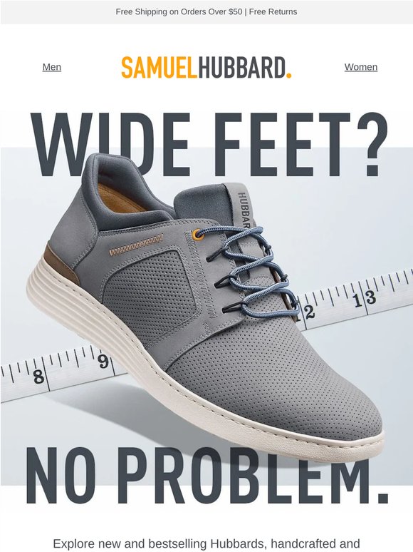 Tired of too-narrow shoes?