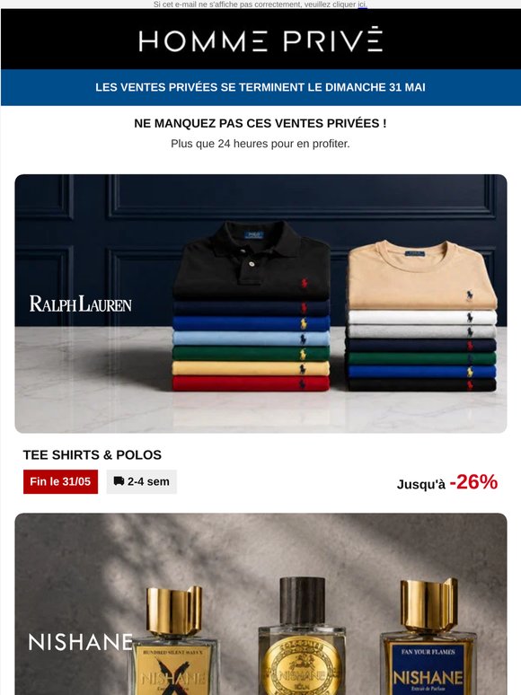 🕚 Dernières Heures : RALPH LAUREN | JACQUEMUS | NISHANE Parfums | CHRISTOPHE DUCHAMP Montres...