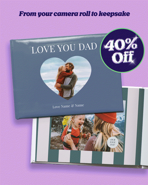 40% Off photo books