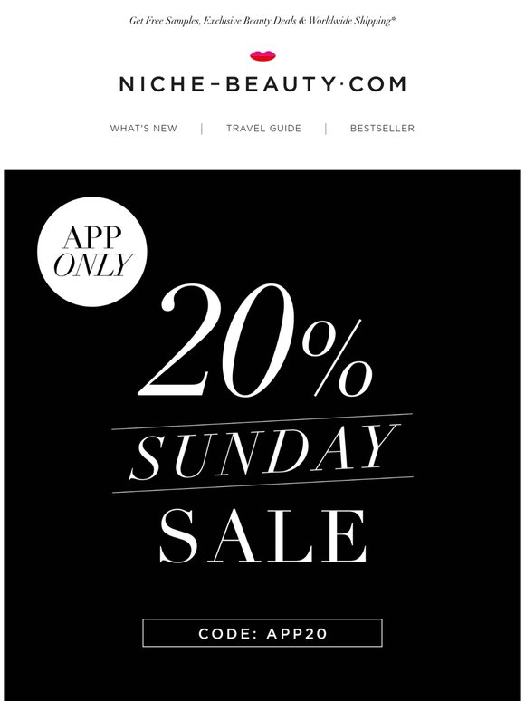 20% Off: App Sale Sunday