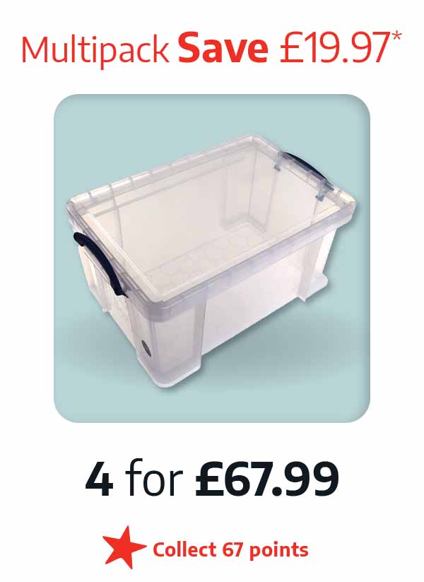 Really Useful Box 48L - Pack of 4 - £67.99 - Multipack Save £19.97* - Collect 67 points