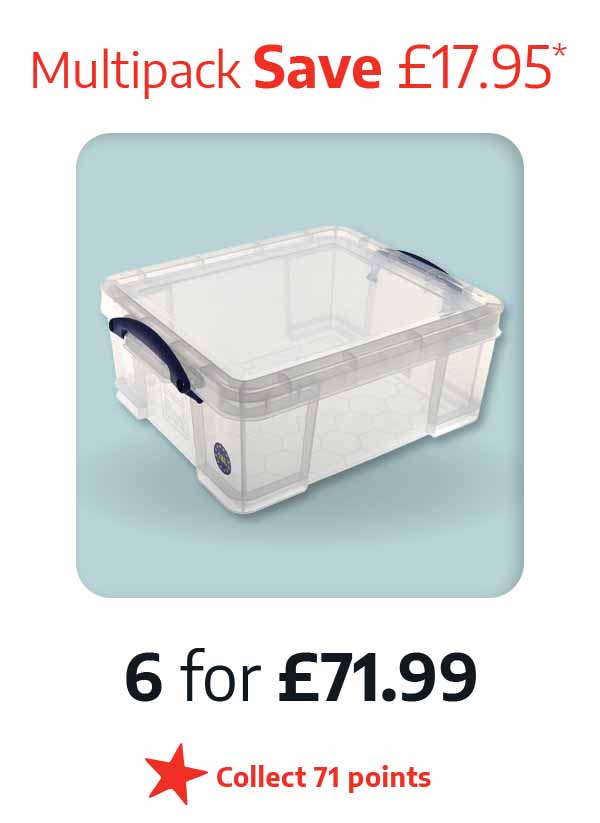 Really Useful Box 18L - Pack of 6 - £71.99 - Multipack Save £17.95* - Collect 71 points