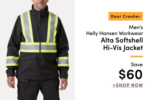 Door Crasher Men's Helly Hansen Workwear Alta Softshell Hi-Vis Jacket Save $60