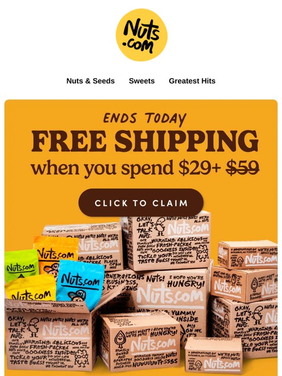 Last call—Free Shipping wraps at midnight!