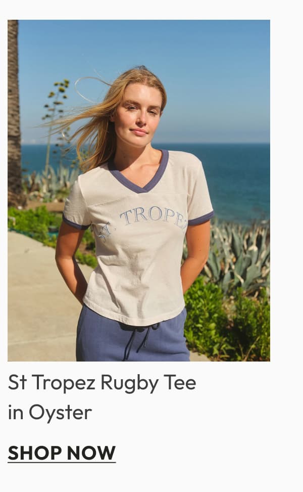 St Tropez Rugby Tee in Oyster
