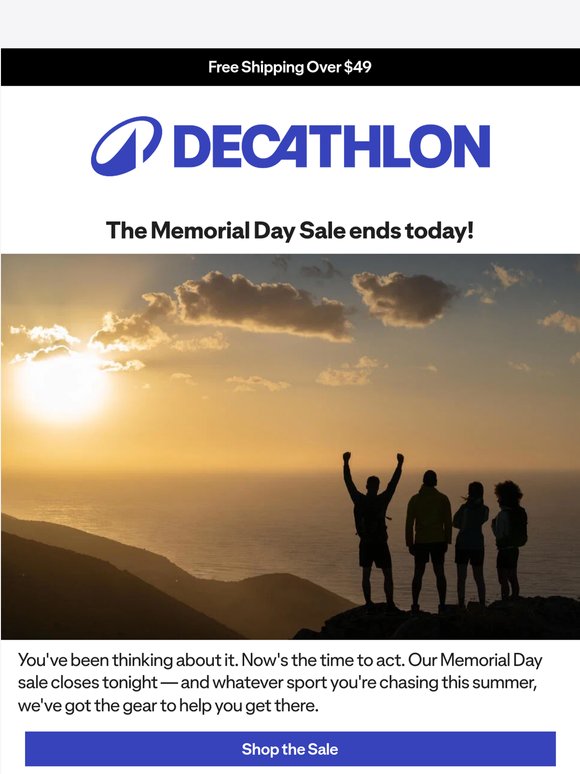 The Decathlon Memorial Day Sale is almost over!