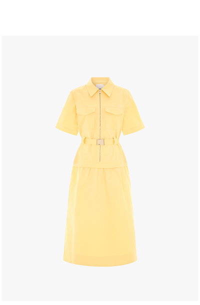 PEARL BELTED MIDI DRESS