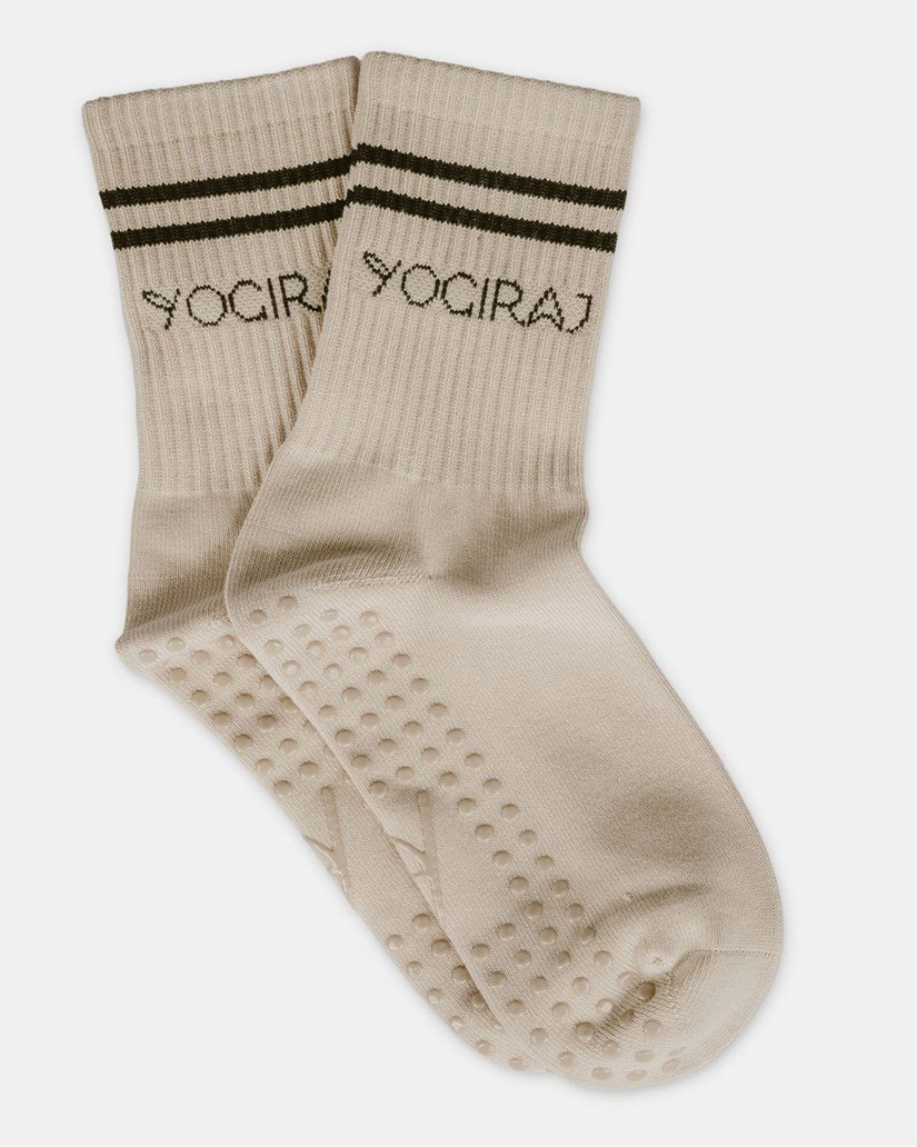 Pilates grip socks i eko bomull Yogiraj