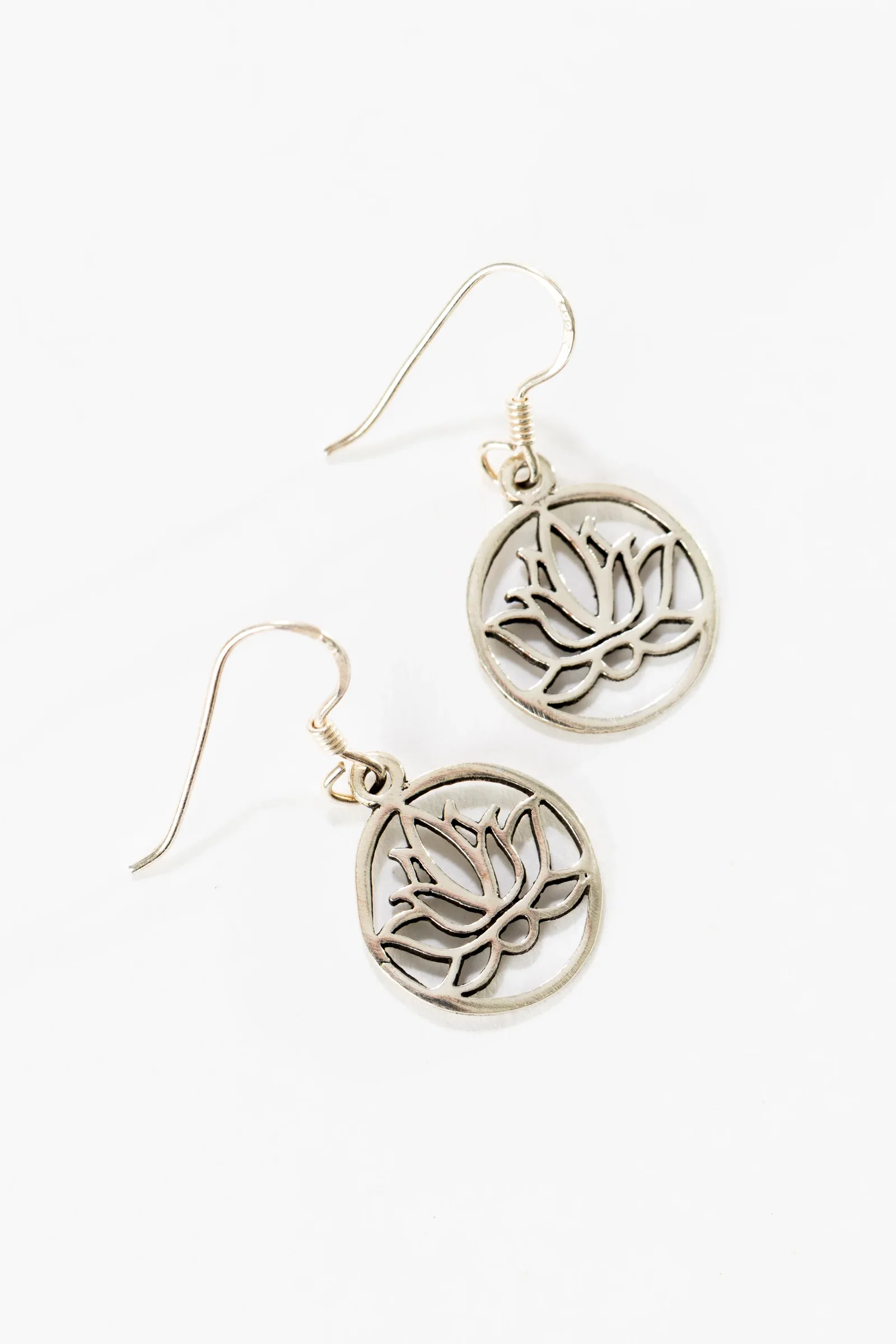 Image of Lotus Sterling Silver Earrings