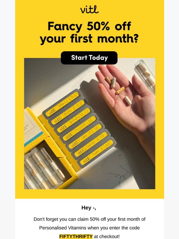 Shhh… your first month is half price 👀