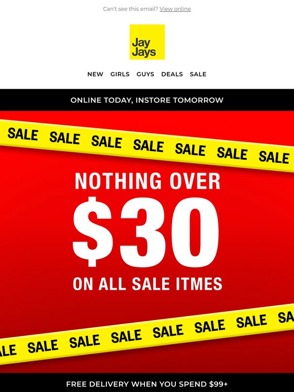 SALE HAS BEGUN, NOTHING OVER $30 ON ALL SALE ITEMS
