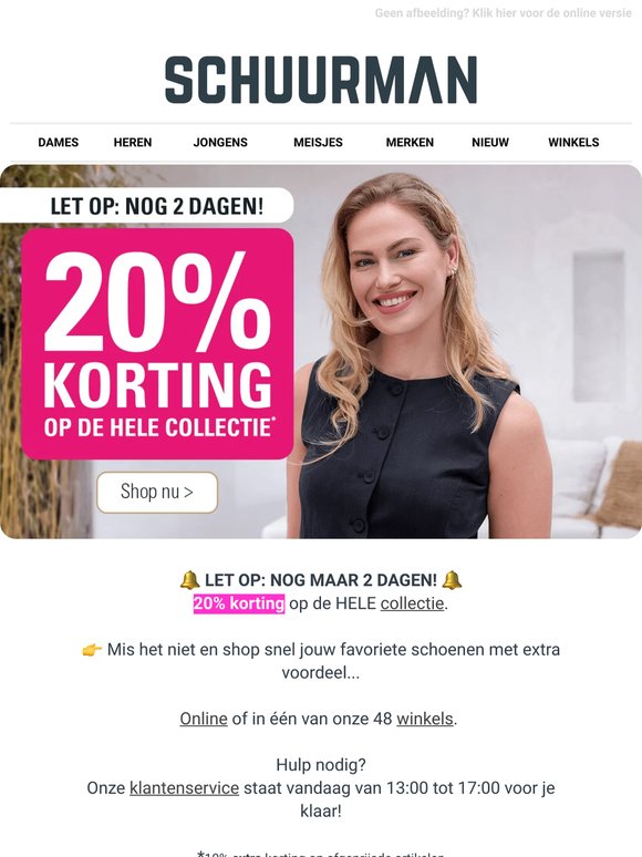 🔔 20% korting op ALLES!
