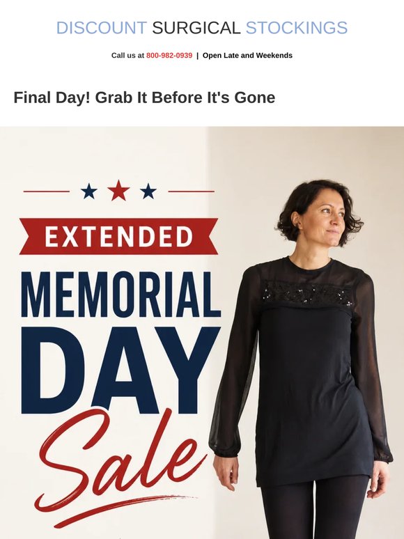 Last Chance! Memorial Day Extended Sale Ends Today