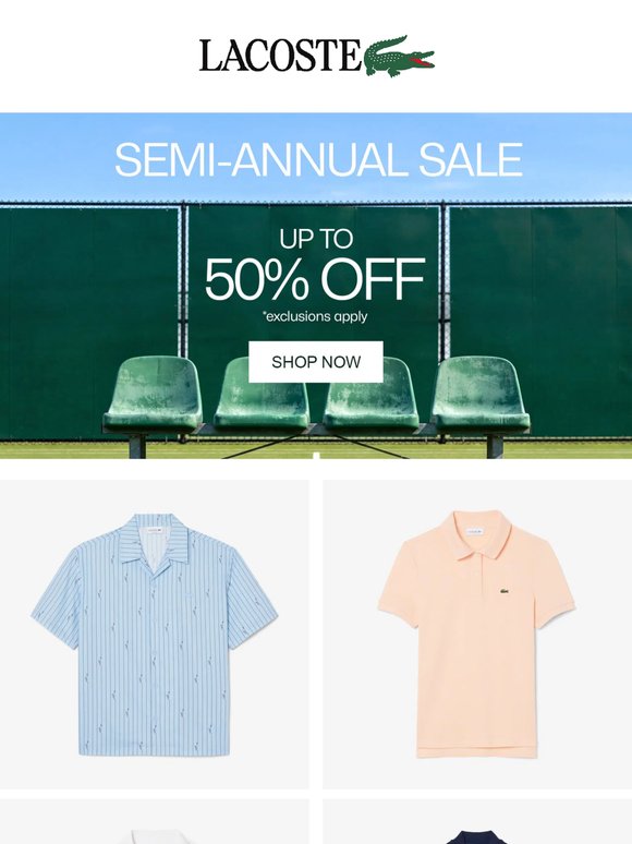 Up to 50% Off. Semi-Annual Sale.