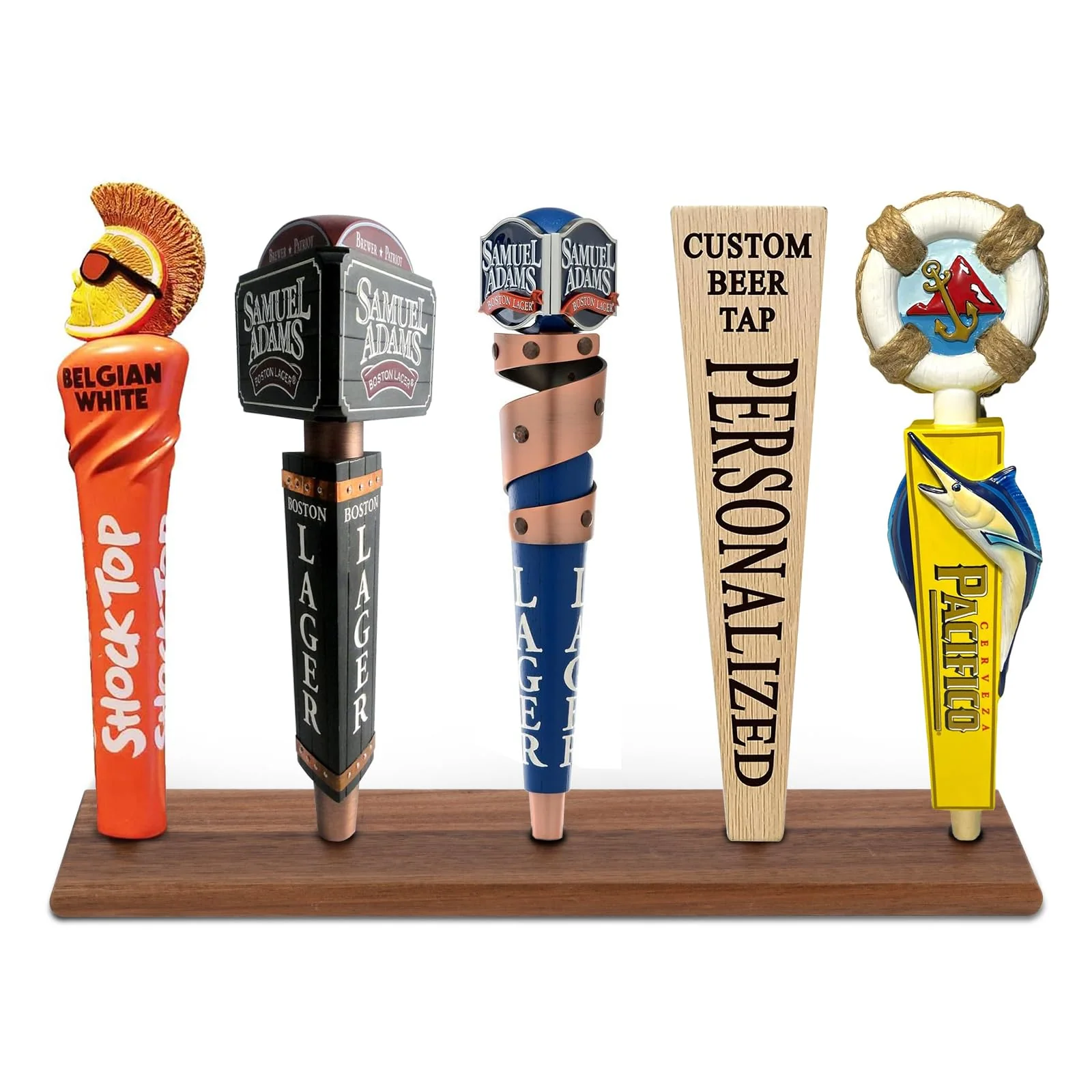 YeeBeny Beer Tap Handle Display – Wall Mount Beer Tap Handle Holder (Holds 5 Handles)