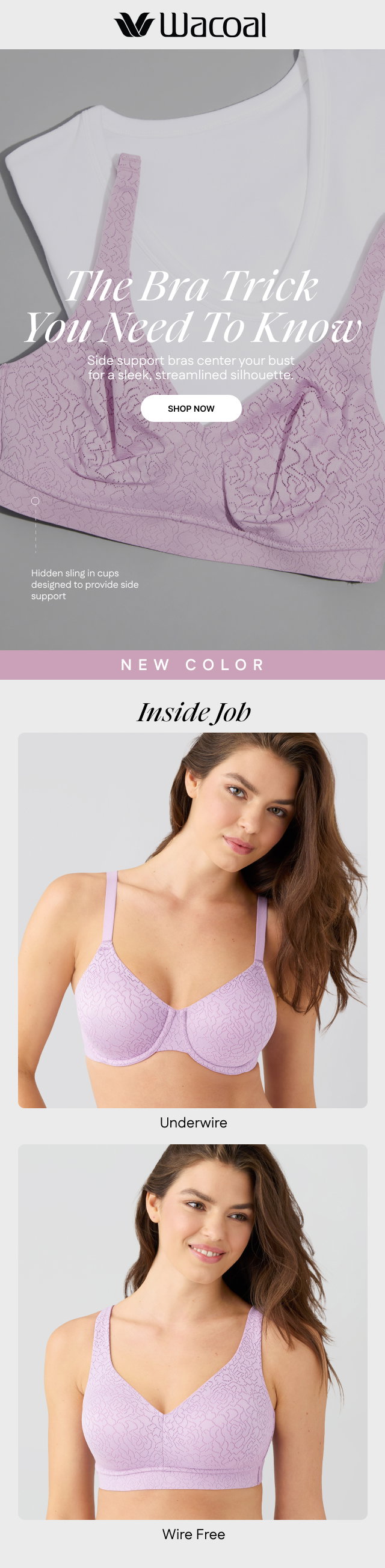 The Bra Trick You Need To Know - Side support bras center your bust for a sleek, streamlined silhouette - Shop Now