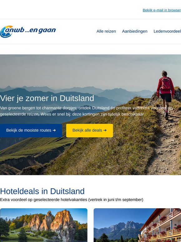 Duitsland deals: pak je zomervoordeel 🏔️