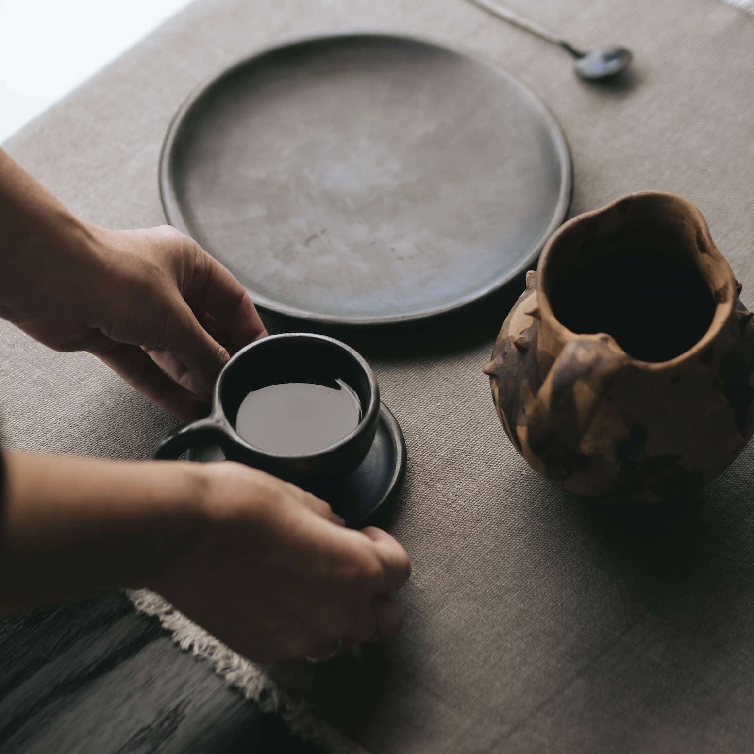 Marble Mug + Saucer