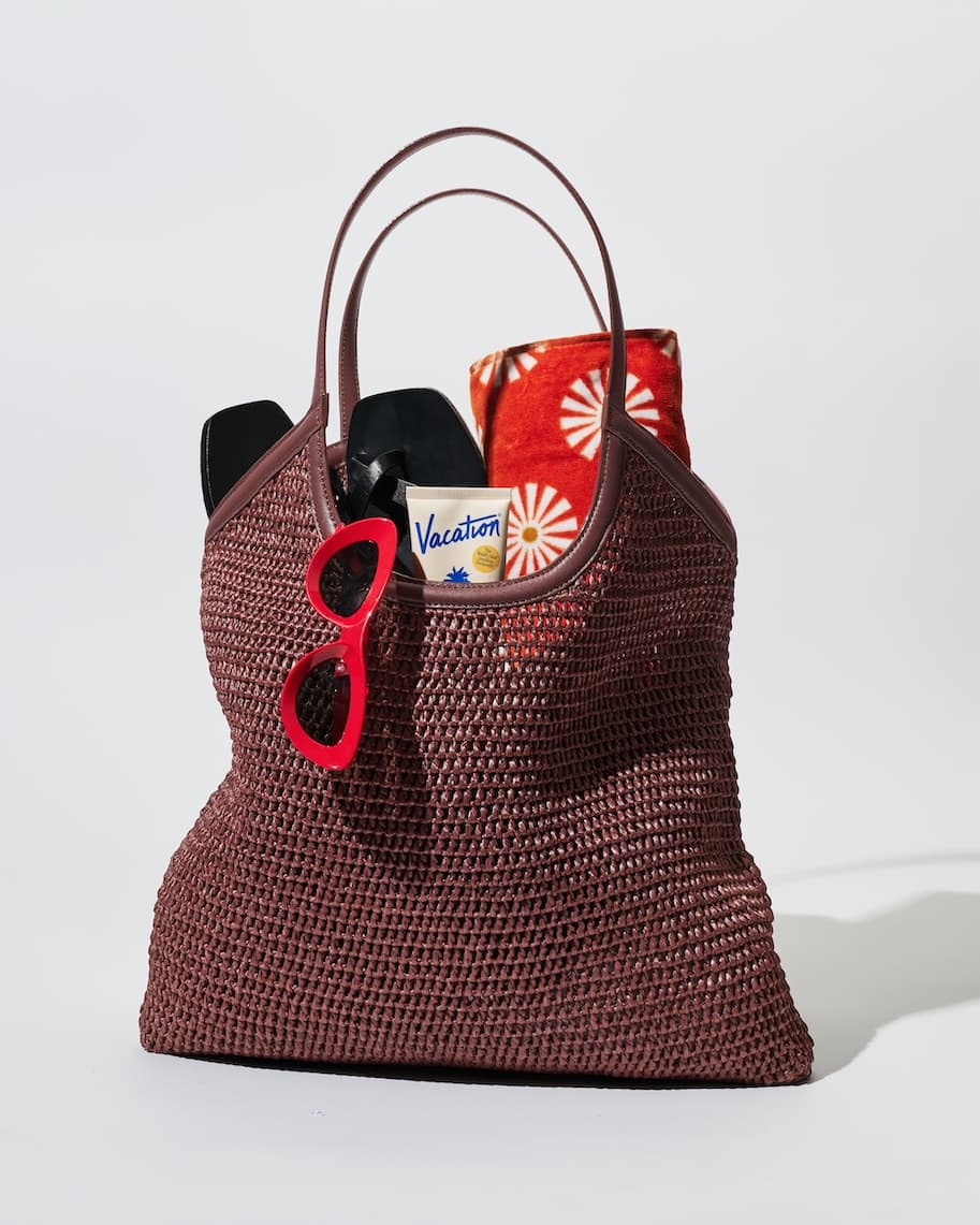 Shop the Brown Crochet Large Georgica Tote
