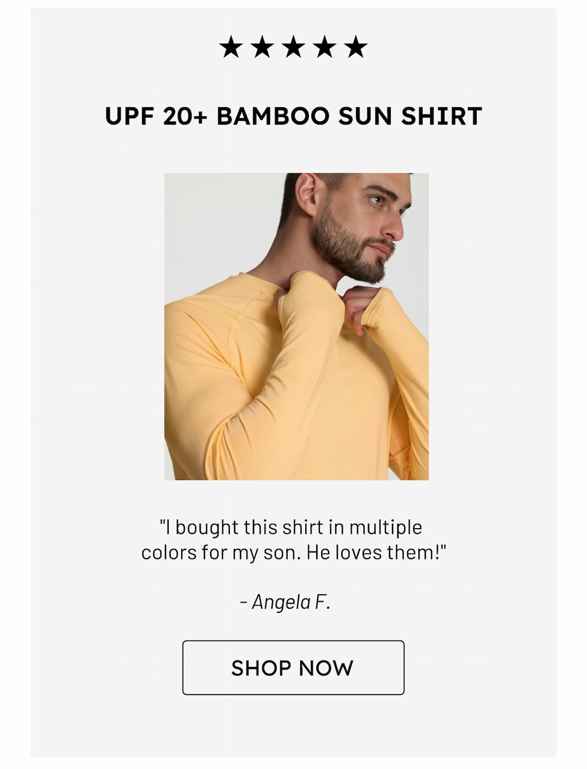 UPF 20+ Bamboo Sun Shirt Review
