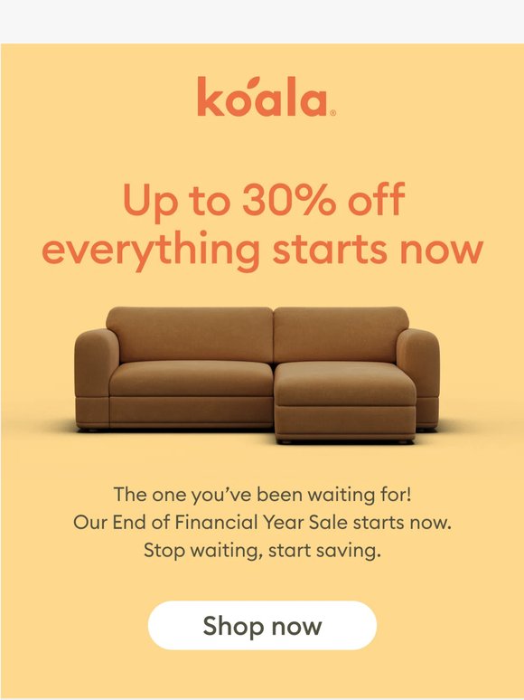 Up to 30% off everything starts NOW 💰 EOFY Sale is here!