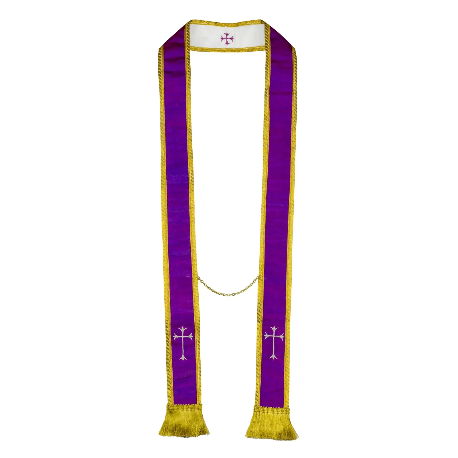 Silk Purple and Gold Confessional Stole
