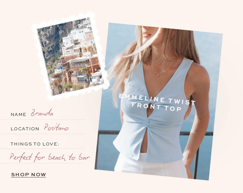 Emmeline Twist Front Top