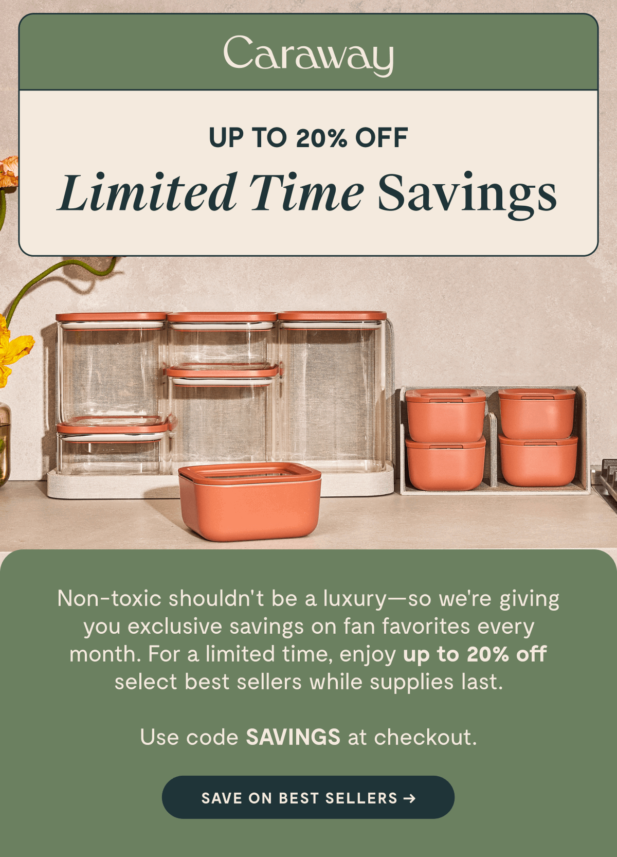Up to 20% off savings - use code SAVINGS
