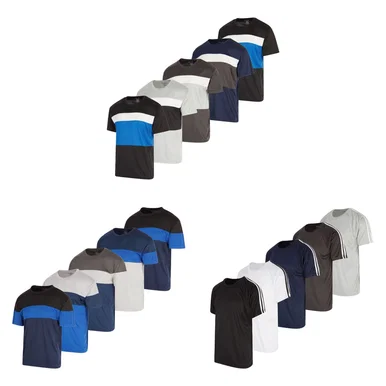 Men's Active Athletic Performance T-Shirt (5-Pack)