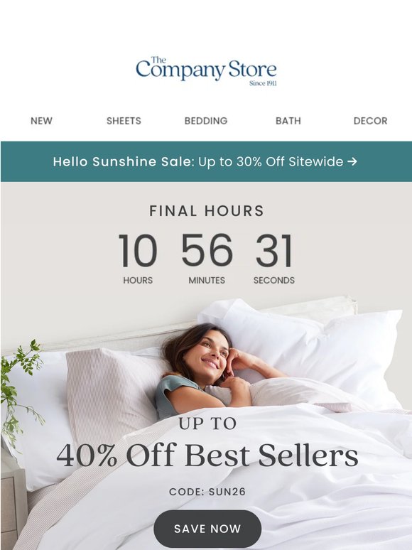 Final hours: up to 40% off best sellers