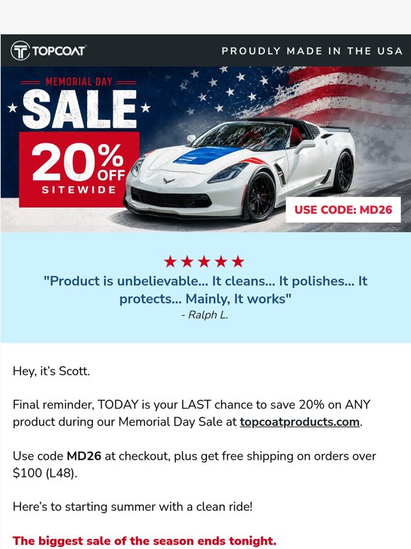 Last Chance! Biggest Sale Of The Season Ends Today
