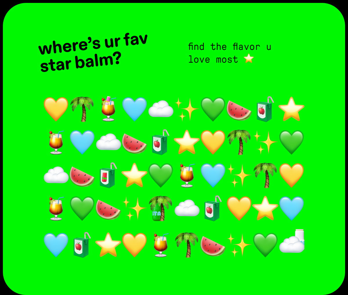 where's ur fav star balm?