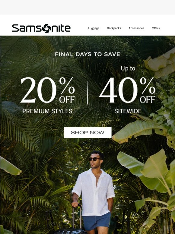 Final Days to Save 20% on Premium Collections
