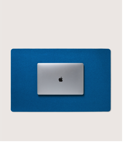 Mosen Merino Wool Large Desk Pad in Cobalt