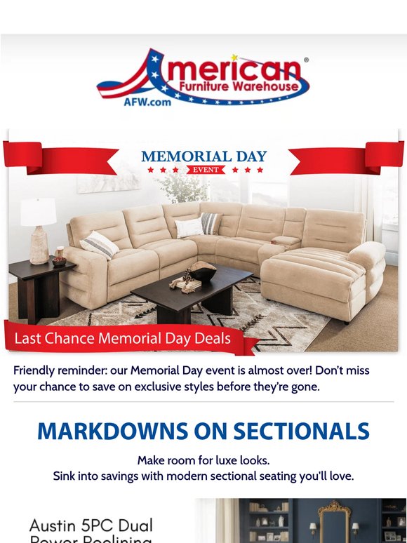 Last chance for extended Memorial Day deals