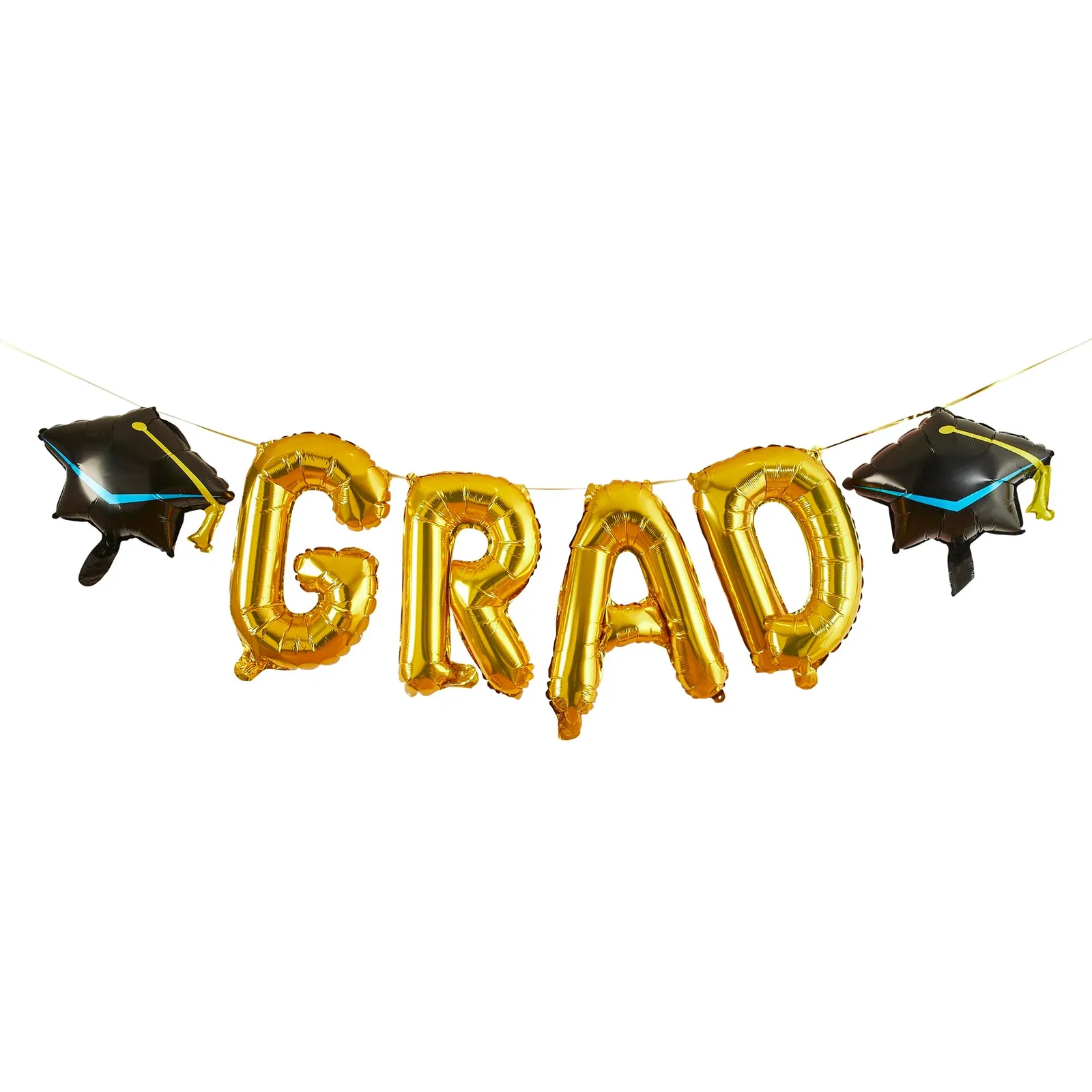 Gold Grad Air-Fill Foil Balloon Garland