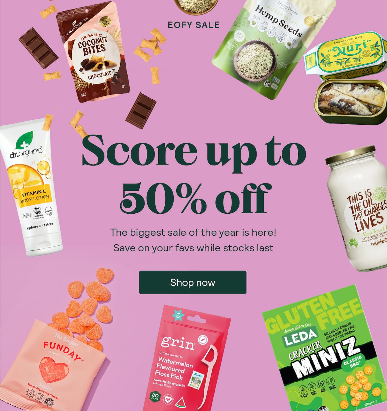 EOFY Sale: up to 50% off
