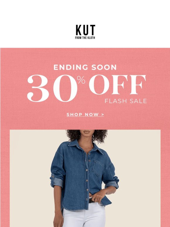 Last Day for 30% Off Flash Sale 💌