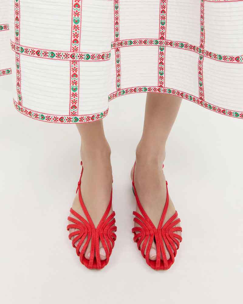 Women's Weekend Brunch Woven Detail Slingback Sandals