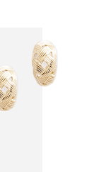Yours Gold Tone Stainless Steel Lattice Earrings