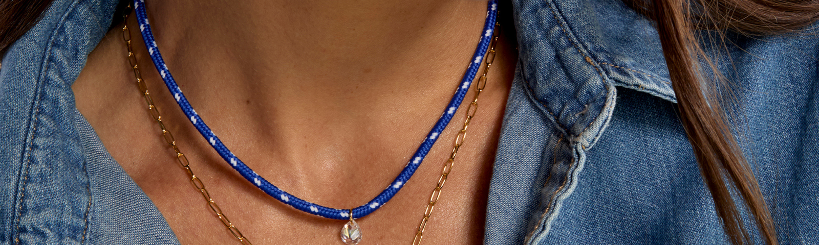 COLLIER - BLUE PEAR