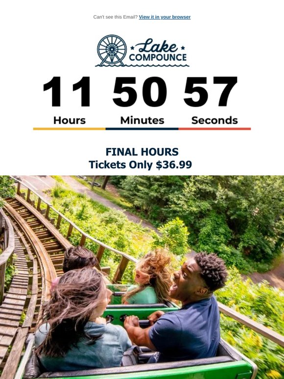 Final Hours ⏰ $36.99 Tickets Ends Tonight