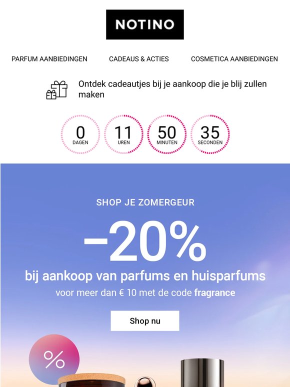 Tot vandaag: 20% korting op zomergeuren voor in huis