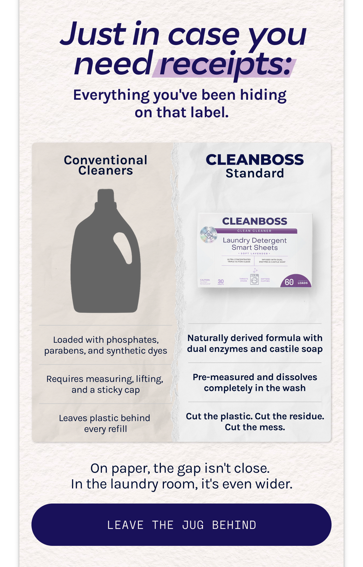 Just in case you need receipts: Everything you've been hiding  on that label. Leave the Jug Behind 