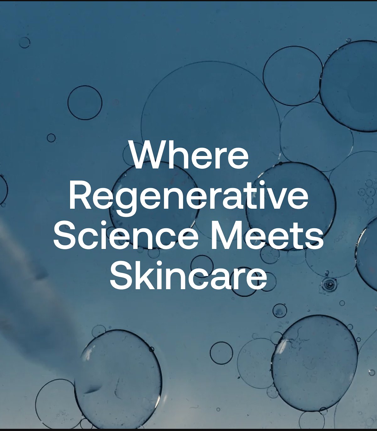 Where regenerative science meets skincare.