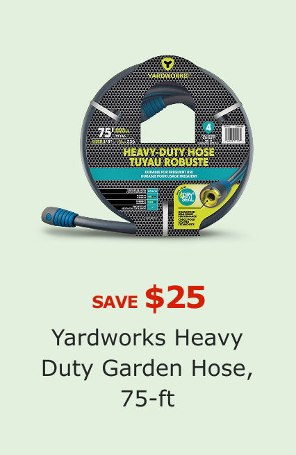 SAVE $25. Yardworks Heavy Duty Garden Hose, 75-ft.