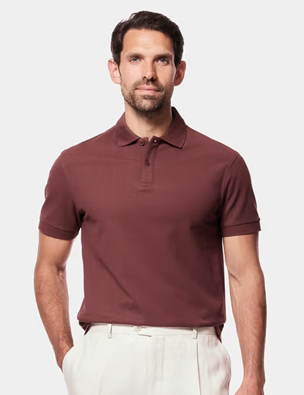 Chestnut Brown Piqué Polo Shirt