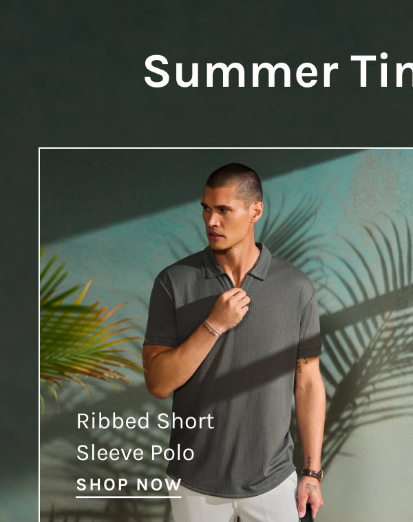 Ribbed Short Sleeve Polo  [[SHOP NOW]]